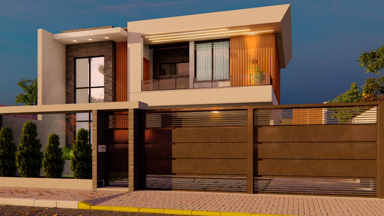 Projeto de Casa de Alto Padrão em Mafra SC - 231,05 m²